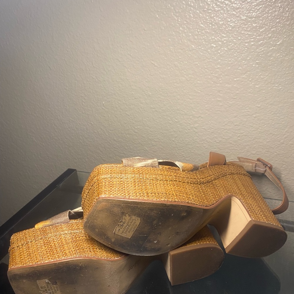 SAM EDELMAN Stylish Brown Platform Sandals - Picture 9 of 9